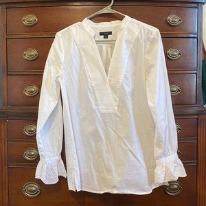 J. Crew Eyelet Sleeve Blouse